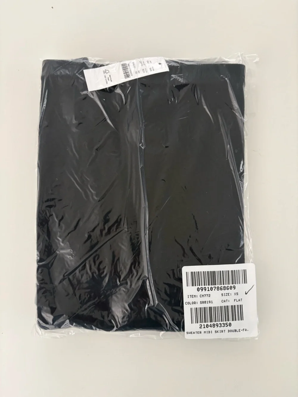 NWT J. Crew Sweater Midi Skirt Double-faced Merino Wool Blend Black Charcoal - Picture 5 of 6